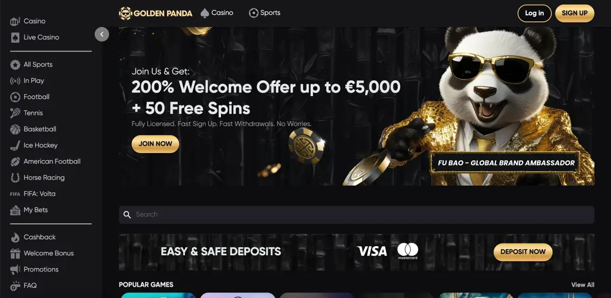 €5000のボーナスと50回のフリースピン付きGolden PandaカジノのAvia Rush