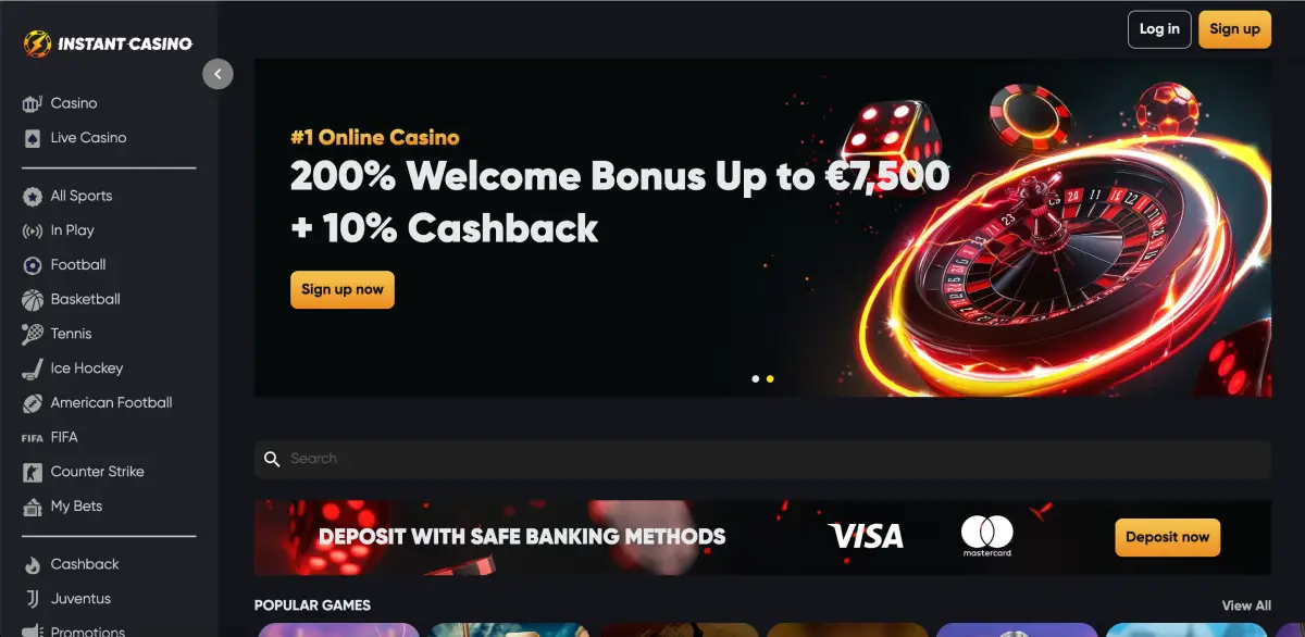 Instant Casino Avia Rush：最大€7500のウェルカムボーナス