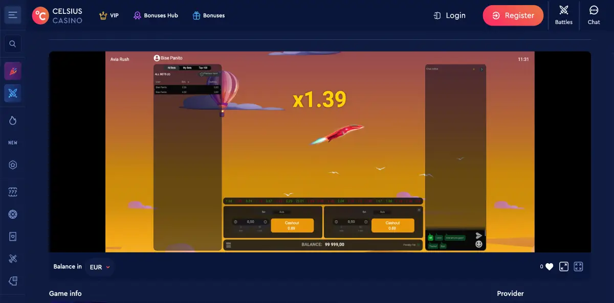 Avia Rush をダウンロードしてログイン後にリアルマネーでプレイ